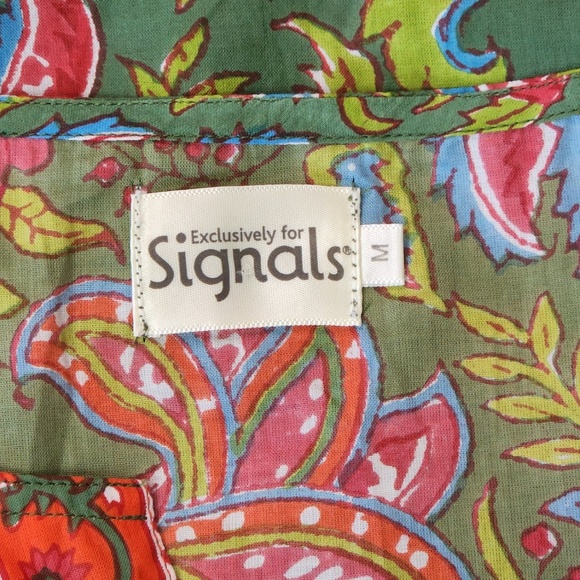 Exclusively for Signals Women's Cotton Sharkbite Boho Tunic Top Size Medium - Picture 4 of 4